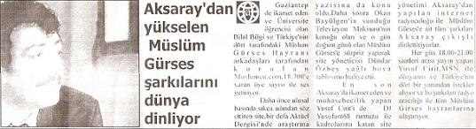 Bas�nda Biz - Aksaray Kobi Gazetesi